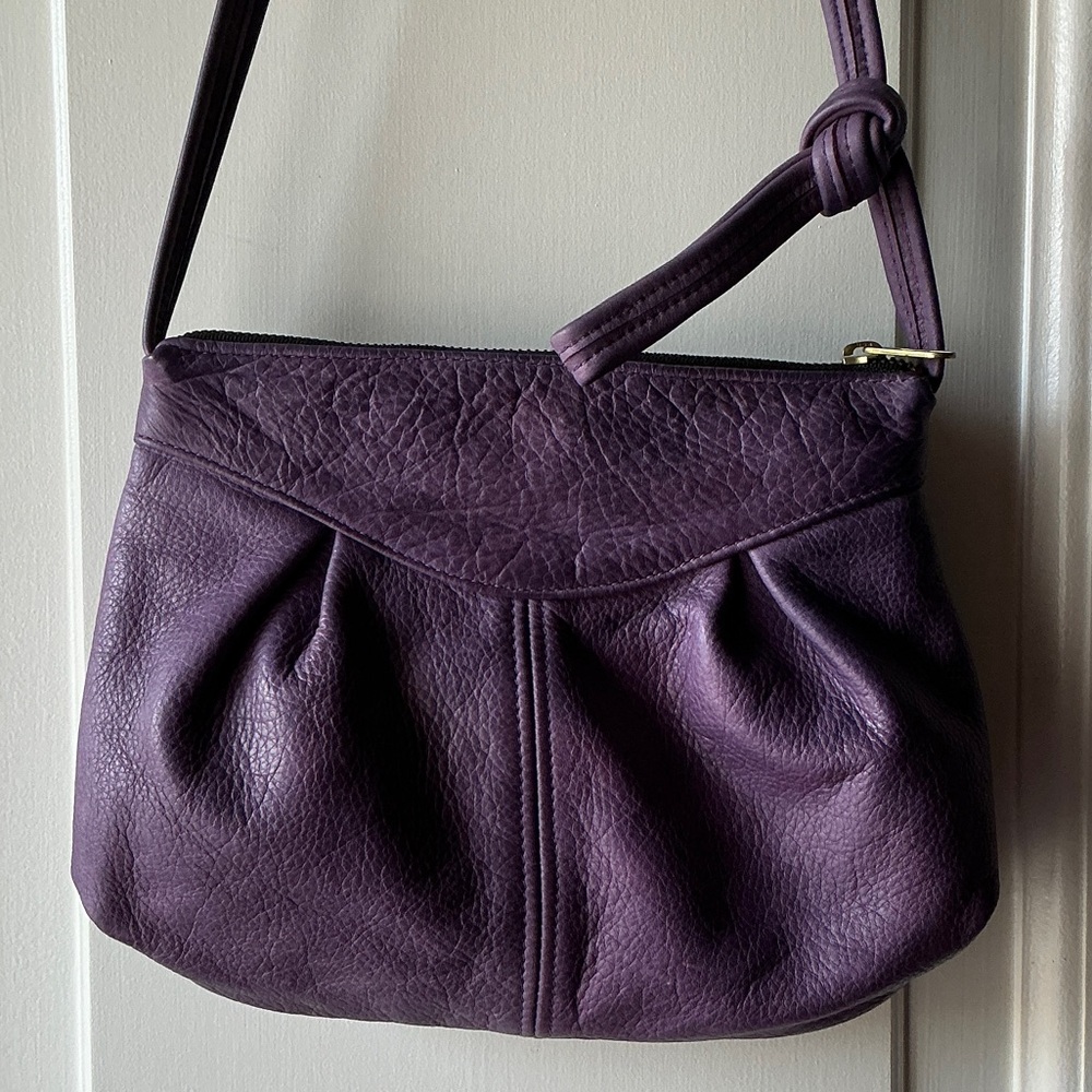 Purple Leather Crossbody